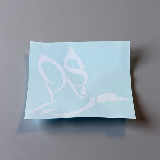 Back Glass Decal | White